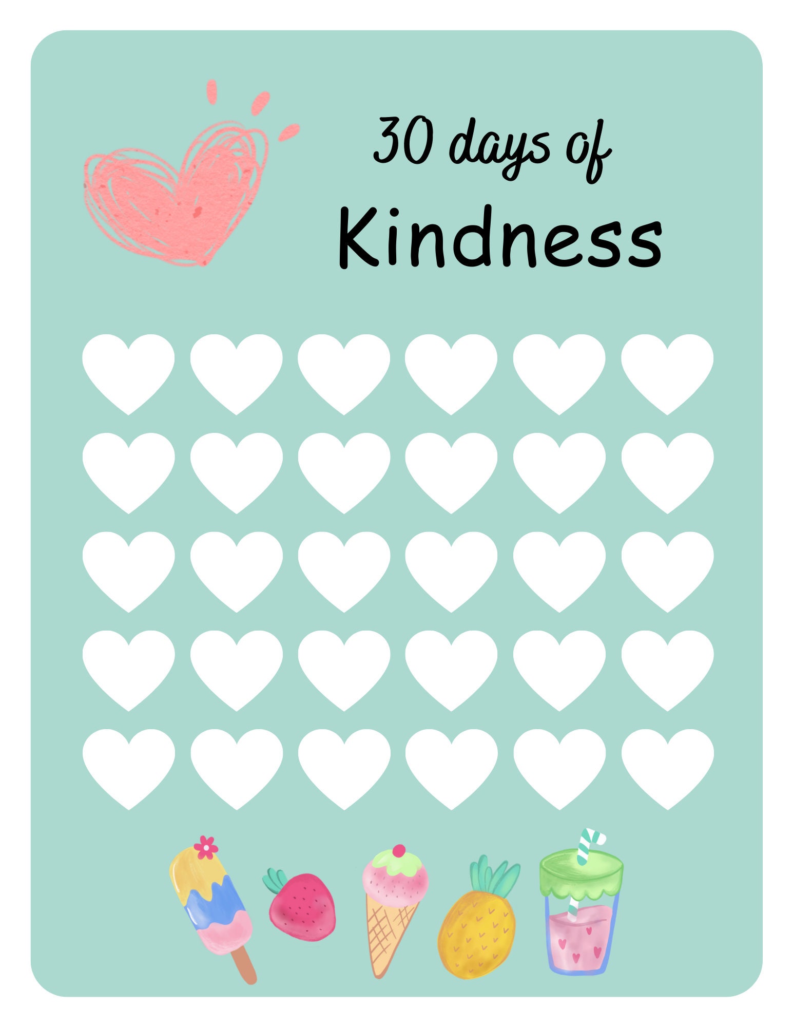 Kindness Chart For Kids 