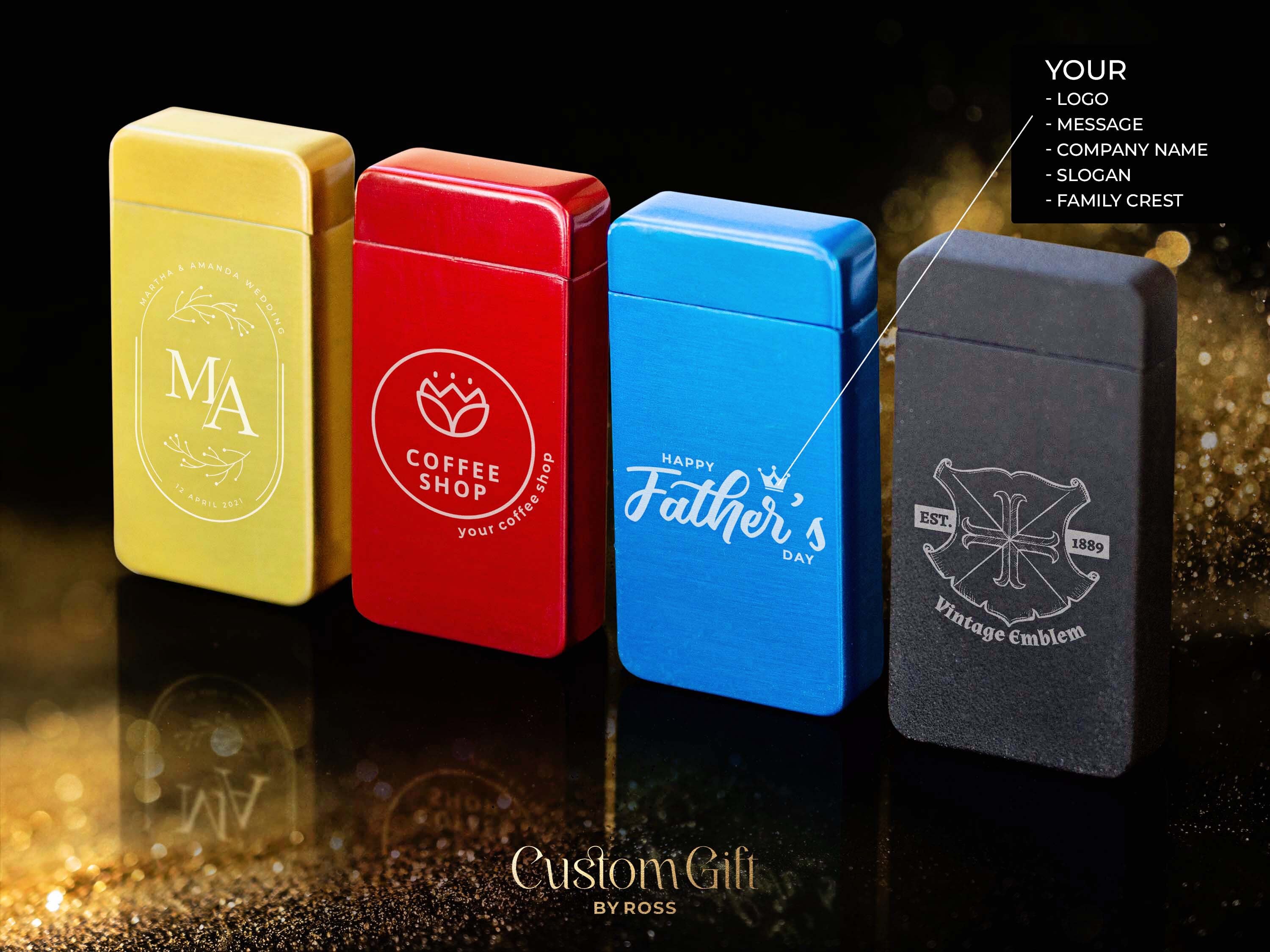 Rechargeable USB Lighters - Personalized Sustainable Eco Friendly Arc Lighter Gifts for Stoners Smokers or Home Gadgets & Tech Lovers
