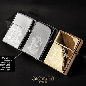 Rechargeable USB Windproof Lighter Custom - Personalized Electric Engraved Lighter Luxury Gift for Him, Corporate Gift with Logo or Initials