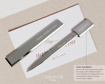 Engraved Silver Plated Letter Opener: Personalized Office Gift