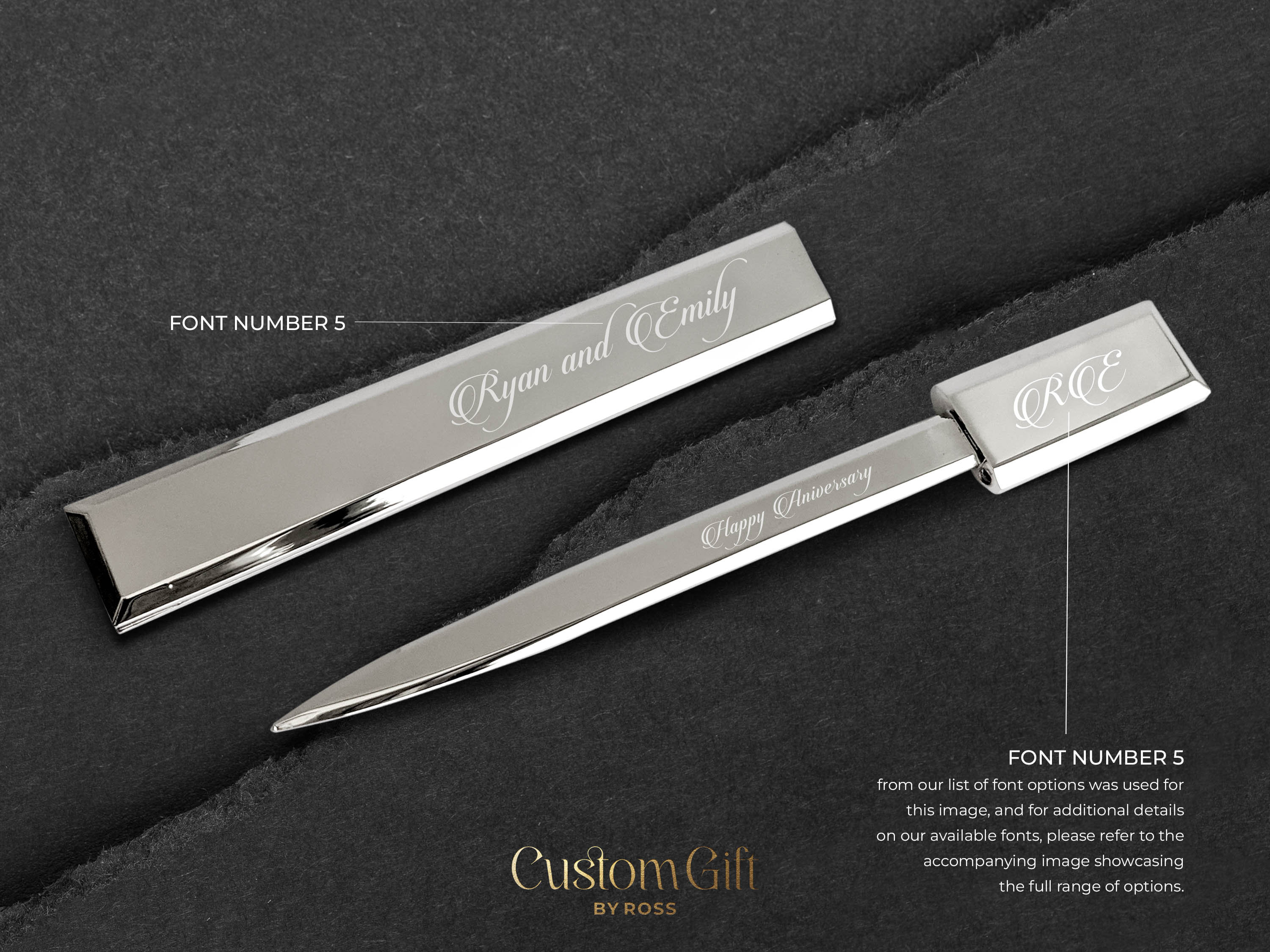 Personalized Silver Engraved Desk Gift Personalized Silver Letter ...