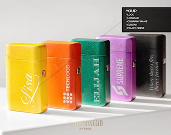 Rechargeable USB Windproof Lighter Custom - Personalized Electric Engraved Lighter Luxury Gift for Him, Corporate Gift with Logo or Initials