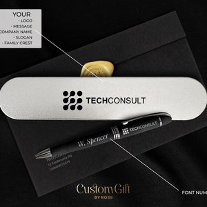 Regalos promocionales en forma de bolígrafo: bolígrafos personalizados grabados, productos promocionales en caja de presentación con nombre personalizado o logotipo de la empresa