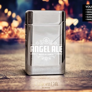 Aesthetic Electric Customized Lighters for Women - Rechargeable Arc Windproof Monogrammed Lighters  Custom Gadgets Accessories for Car