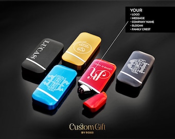 Windproof Personalized Lighters - Engraved Electric Rechargeable USB Arc Lighters for Men Gifts Smokers Gadgets Accessories Gift Box