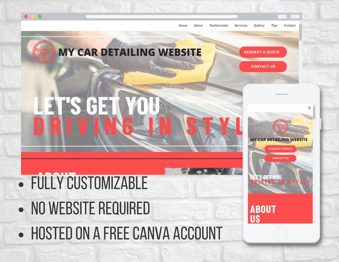 Clean Car Detailing Website Template Boost Your Business Online Today