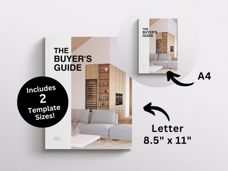 Modern Editable Real Estate Buyer's Guide, Canva Professional Minimal ...