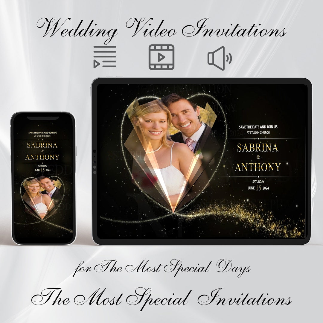 Video Invites Wedding Animated Video Invitation With Photo, Social Media Story and ...