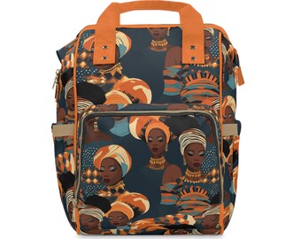 Black Excellence Diaper Backpack | Multifunctional Bag | Stylish & Practical | Ambrelda Designs