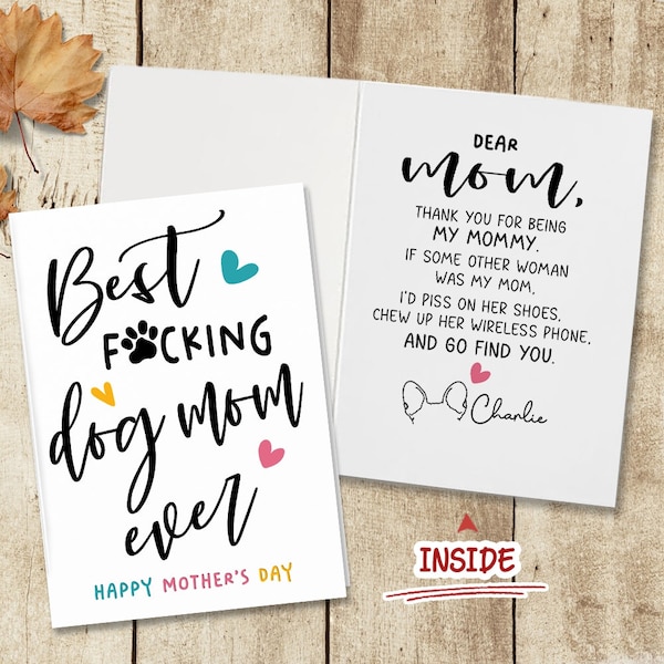 Mothers Day Card For Dog Mom, Dog Lover Card Dog Birthday Card, Dog Mom Mothers Day Card Mothers Day Gift, Pet Lover Gift Style 1