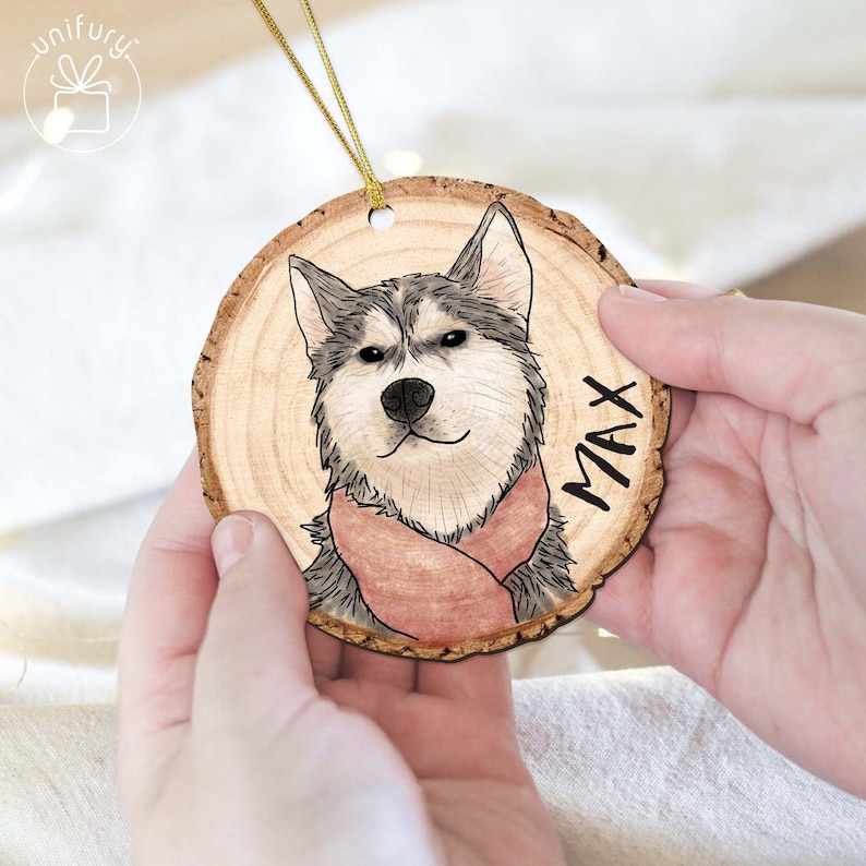 Custom Dog Photo Ornament For Christmas Gifts, Wooden Ornament Dog Lover Gifts, Pet Picture Ornament Dog Christmas Gift Ideas, Pet Face image 7