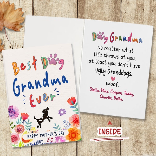 Mothers Day Card For Dog Grandma Dog Mom, Dog Lover Card Dog Birthday Card, Dog Mom Mothers Day Card For Grandma, Pet Lover Gift Style 2