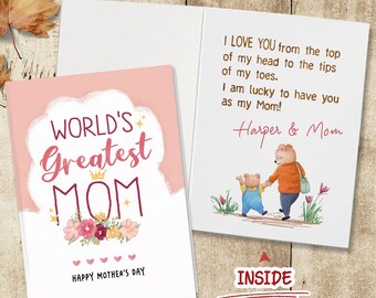 Mothers Day Card From Daughter, Card For Mom Thank You, Happy Mothers Day Cards Mothers Day Gift, Birthday Card For Mom Gift For Mom Style 5