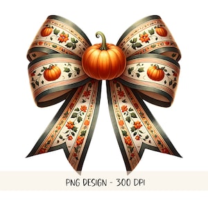 Fall Bow PNG Coquette Bow Png Designs Halloween Bow PNG Sublimation Design Trending Png Thanksgiving PNG Instant Download Autumn Soft Girl