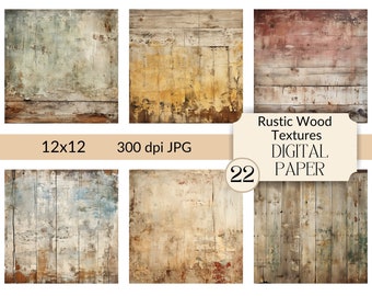 Old Distressed Wood Paper Junk Journal Pages Vintage Textured Wood Background Watercolor Tattered Wood Digital Scrapbook Printable Paper