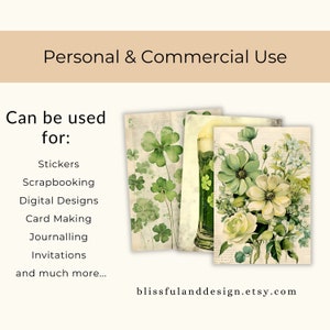 Digital Paper Watercolor Shamrock Leaves Illustration par Artnoy
