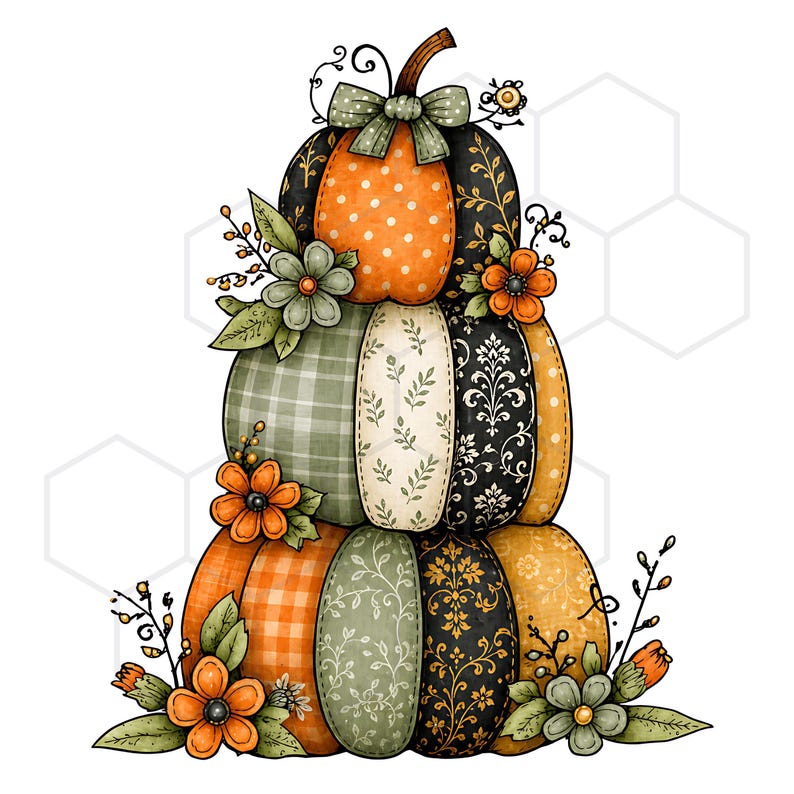 Whimsical Pumpkin Clipart Bundle Fall Pumpkin JPG Images Cottagecore Autumn Clipart Floral Pumpkin Graphics Farmhouse Fall Decor Download image 9