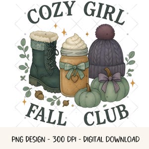 Cozy Girl PNG citrouille Sprice PNG automne assaisonné PNG Coquette automne Png automne rétro png Thanksgiving graphique automne ambiance png citrouille saison