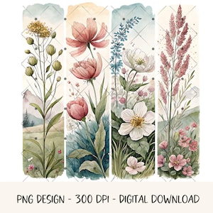 Cottagecore floral PNG design fleurs sauvages aquarelle vintage botanique PNG graphique fleurs printanières coup de pinceau Design de t-shirt amoureux de la nature Art