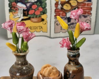 Handmade Miniature Fry Bread Chili Floral Display