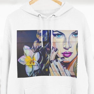 Graffiti Flower Hoodie | Urban Street Art Design | Streetwear Fashion Hooded Sweatshirt | Shop Now!