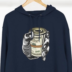 Streetwear Hoodie, Benjamins Graphic Hooded Sweatshirt, Unique Streetwear - Shop Now!