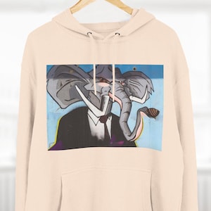 Elephant Graffiti Graphic Hoodie - Urban Graffiti Hooded Sweatshirt | Urban Streetwear - Shop Now!