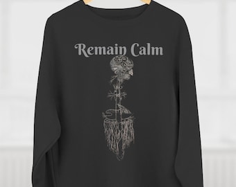 Vagus Nerve Unisex Sweatshirt, Remain Calm - Sweatshirt, Adult Cotton Crew Neurology Sweatshirt | Shop Now!