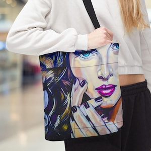 Graffiti Tote Bag, Urban Style Handbag, Hip Hop Shoulder Bag, Colorful Purse, Funky Beach Bag | Shop Now