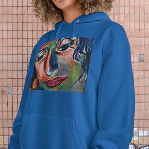 Urban Art Champion Hoodie: Edgy Graffiti Graphic Sweatshirt