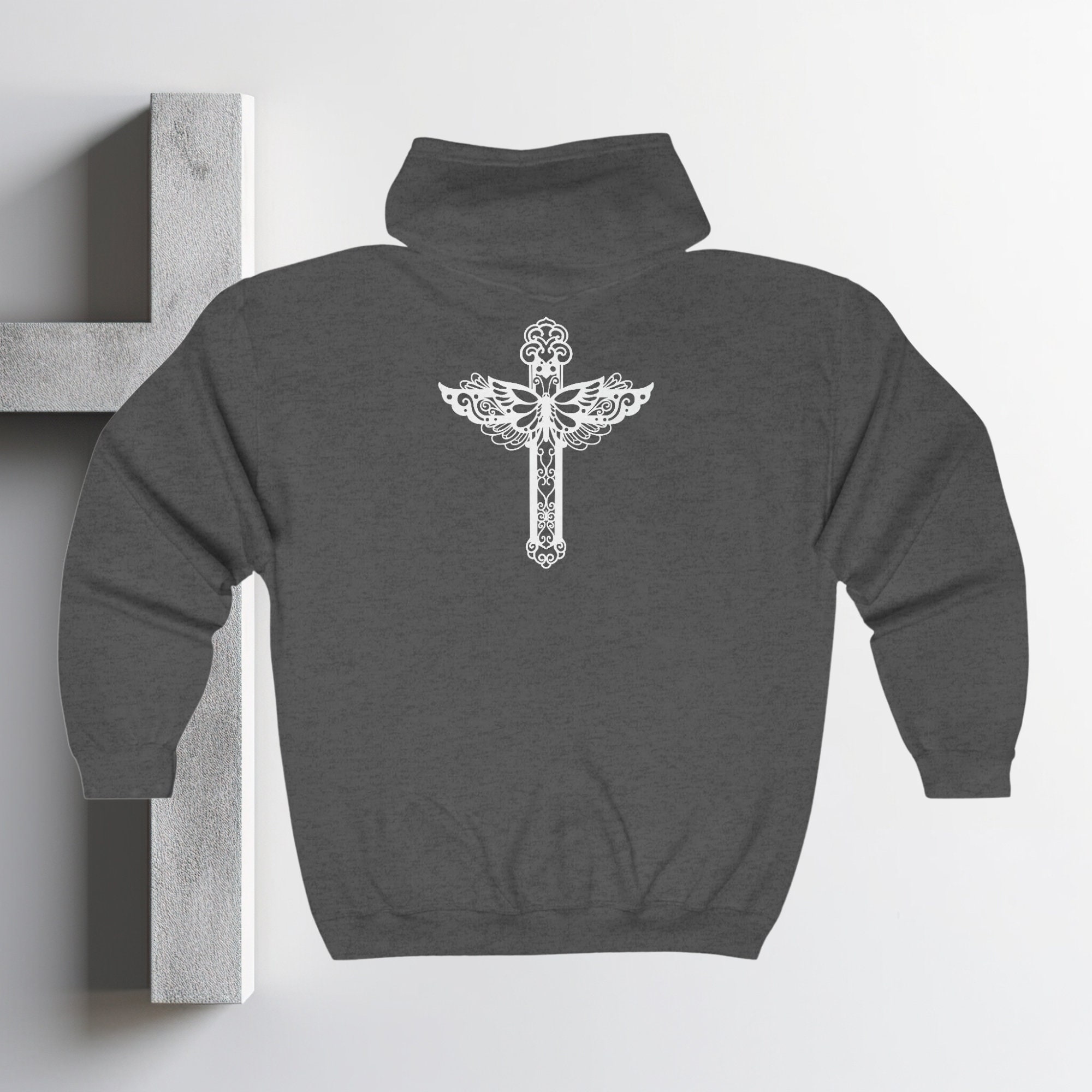 ROMANTIC CROWN★即発送★SIGNATURE STITCH HOODIE Cross Hoodie - Full Zip Hooded Sweatshirt, Unisex Hoodie