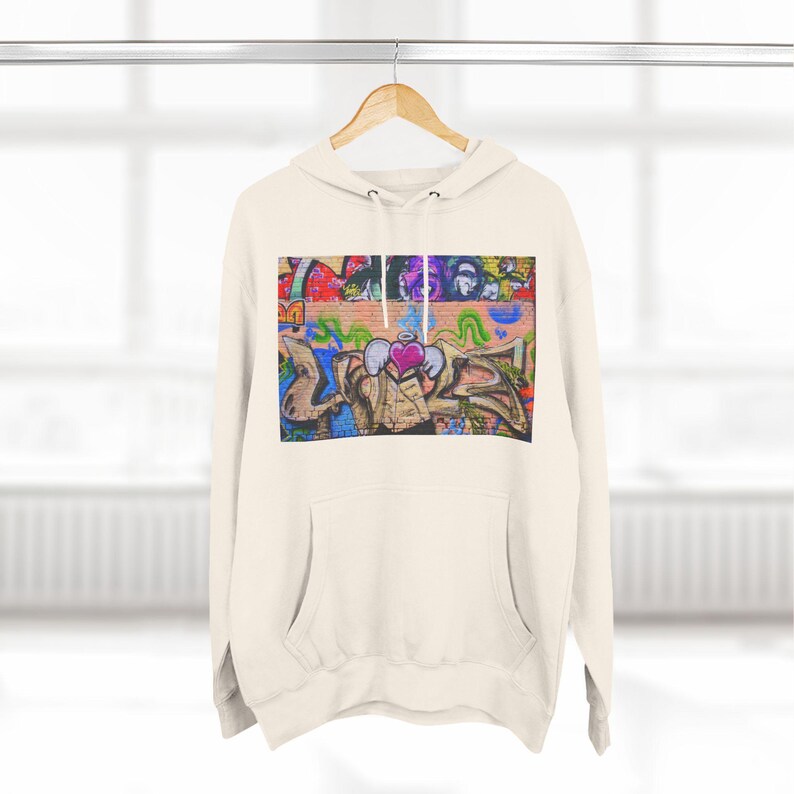 Royal Blue Champion Hooded Sweatshirt Graffiti Love Graphic Hoodie - Vibrant Streetwear Fashion Graffiti Love Graphic - Hooded Sweatshirt Fashion Graffiti Love Graphic Hoodie Urban Street Style Graffiti Love Graphic Hoodie