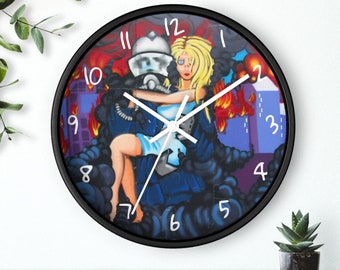 Orologio da parete con graffiti urbani, orologio analogico con funzionamento silenzioso, decorazioni per la casa uniche in stile street art - Orologio da parete / Acquista ora!