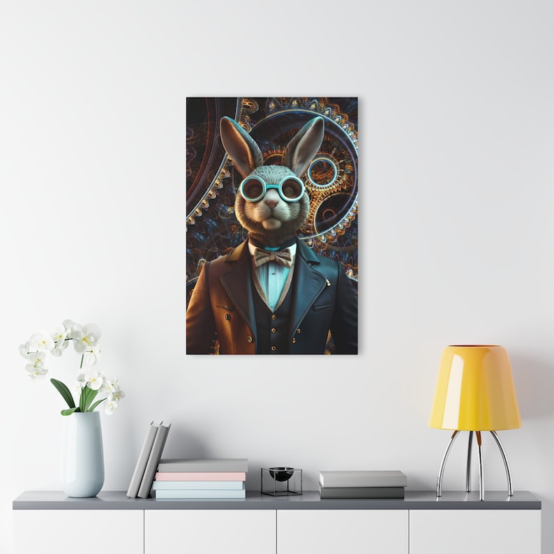 Add a touch of Steampunk elegance to your space with our Beautiful Large Steampunk Canvas Print. This contemporary wall art features vibrant colors making it a perfect statement decoration. Infuse your space with a touch of the industrial revolution.