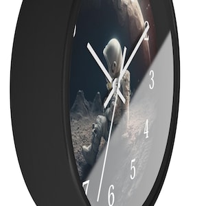 Astronaut in Space Wall Clock - Celestial Timepiece, Silent Operating ...