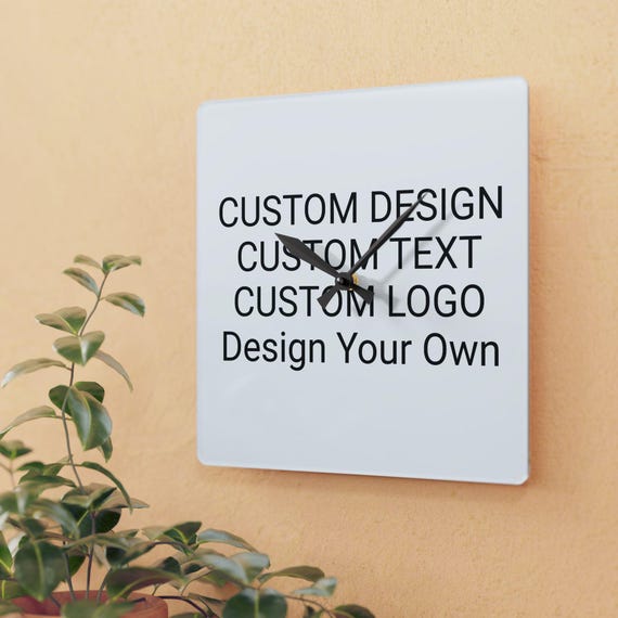 Customized Wall Clock - Customizable Silent Operating Analog Timepiece, Design Your Own