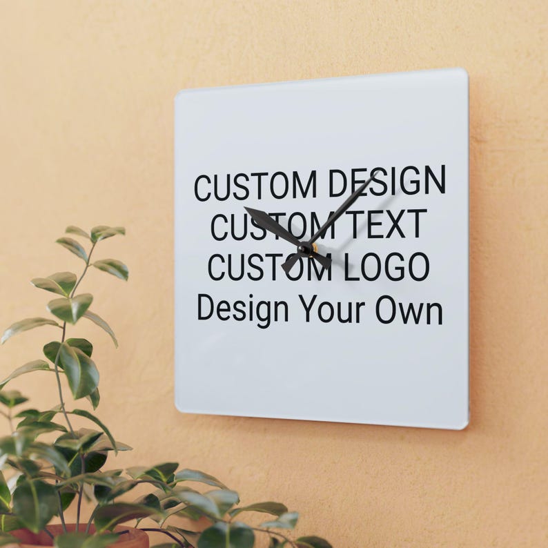 Customized Wall Clock - Customizable Silent Operating Analog Timepiece, Design Your Own image 1