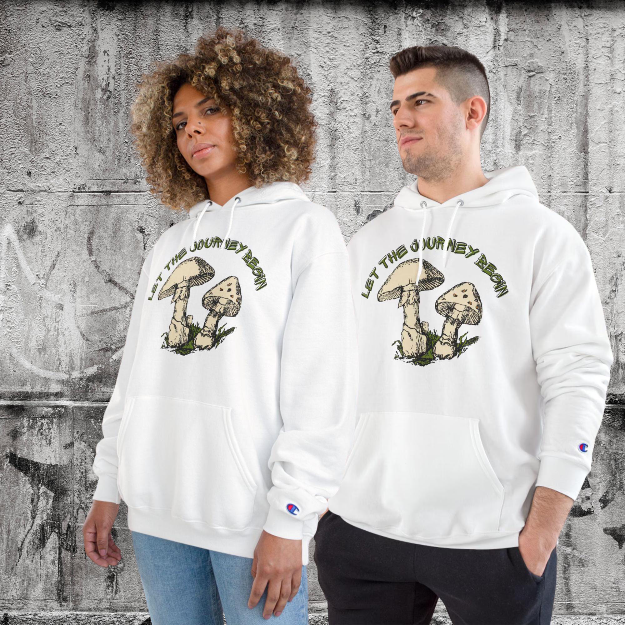 Psychedelic Mushroom Champion Hoodie: Trippy Unisex Sweatshirt