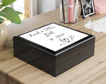 Schmuckschatulle Organizer - Stash Box - Valentinsgeschenk für Mutter oder Tochter, Andenken-Halter, dekorativer Juwel-Aufbewahrungsbehälter