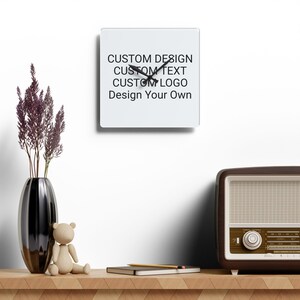 Customized Wall Clock - Customizable Silent Operating Analog Timepiece, Design Your Own 10.75'' × 10.75'' (Square)