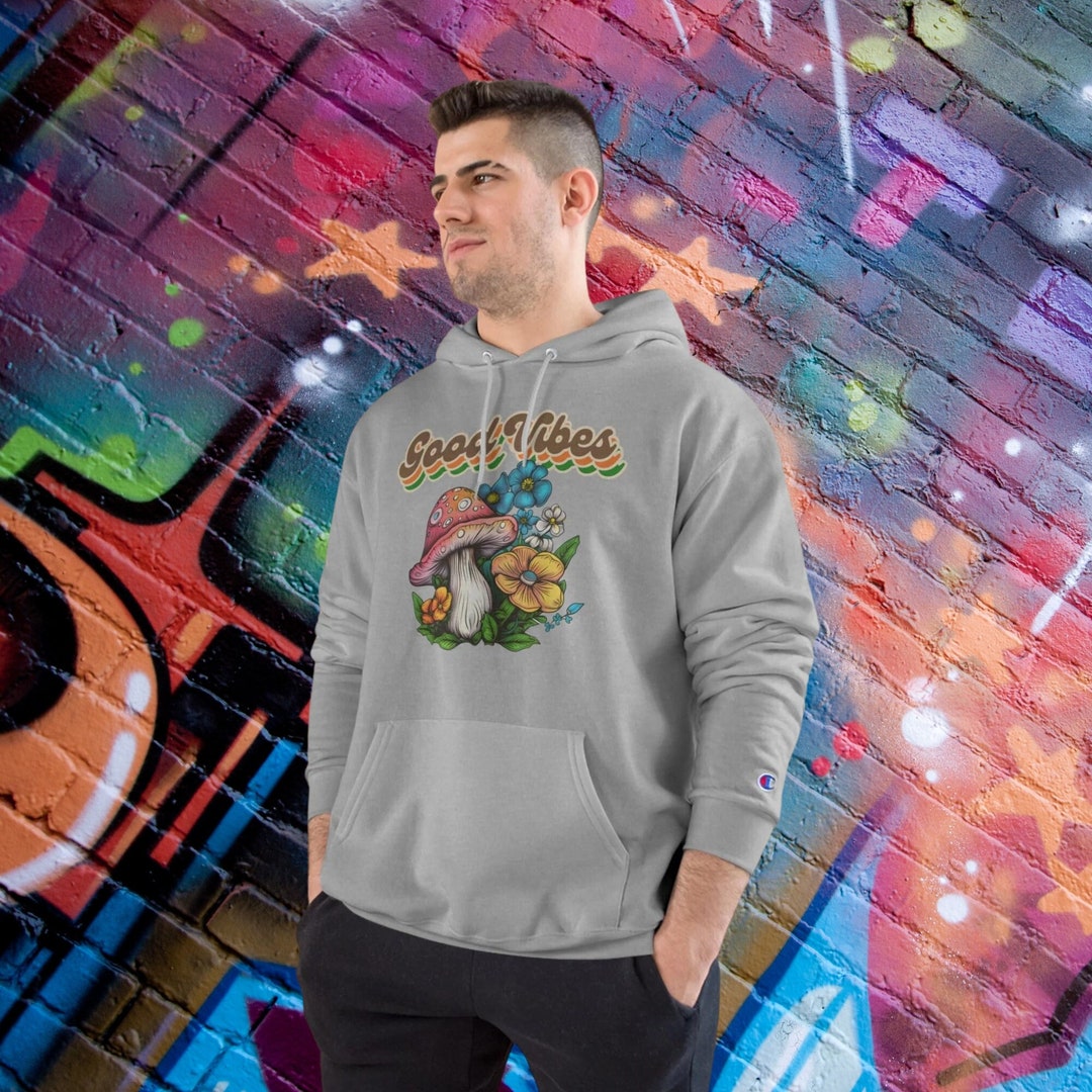 Champion Good Vibes Hoodie: Magical Mushroom Psychedelic