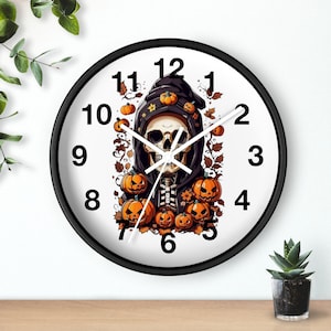 Halloween Clock - Silent Operating Analog Wall Clock, Halloween Fall Decor | Shop Now!