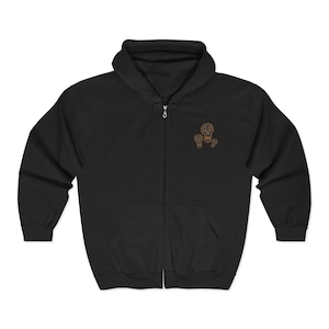 Skull Full Zip Hoodie: Unisex Cotton-Blend Sweatshirt