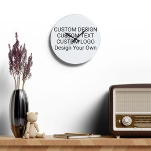 Customized Wall Clock - Customizable Silent Operating Analog Timepiece, Design Your Own 10.75'' × 10.75'' (Round)