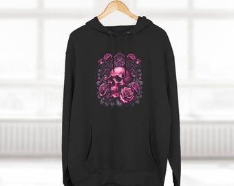 Gothic Fleece Hoodie: Three-Panel Streetwear Pullover