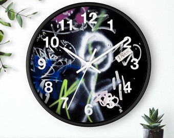 Urban Wall Clock, Silent Operating Analog Graffiti Clock, Unique Home Decor - Wall Clock | Shop Now!