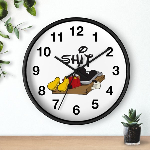 Parody Wall Clock, Silent Operating Analog Clock, Funny Mouse Graphic | Shop Now!