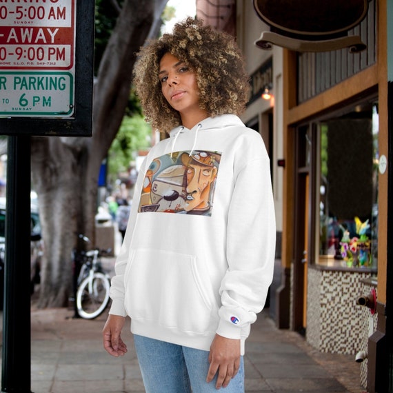 Champion hoodie shop street style