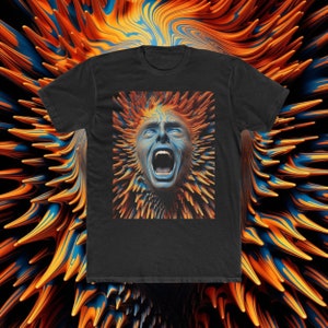Camiseta gráfica, camiseta unisex de algodón con cuello redondo, camiseta urbana, camiseta gráfica con diseño 3D / ¡Compra ahora!