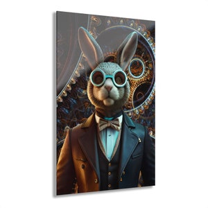 Coniglio Steampunk - Decorazione murale pelosa: Arredamento industriale per la casa immagine 8